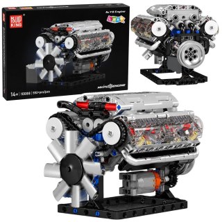 Klocki Konstrukcyjne Silnik V8 Model Mechaniczny Ruchome Tłoki 552 el. LEAN Toys