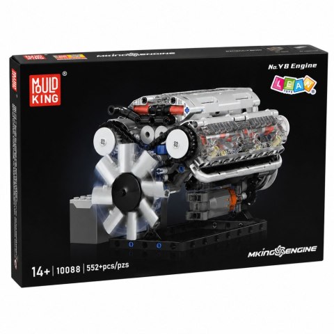 Klocki Konstrukcyjne Silnik V8 Model Mechaniczny Ruchome Tłoki 552 el. LEAN Toys