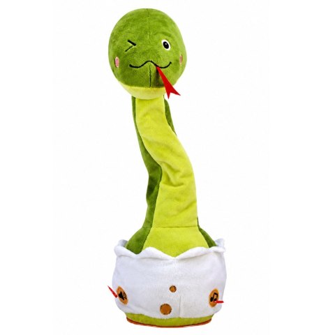 Pluszowy Tańczący Wąż Maskotka Interaktywna Muzyczna Dźwięki Zielony LEAN Toys