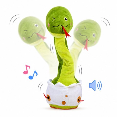 Pluszowy Tańczący Wąż Maskotka Interaktywna Muzyczna Dźwięki Zielony LEAN Toys