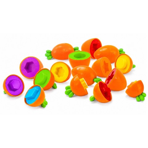 Sorter Edukacyjny Marchewki Dopasowywanie Kształtów Kolorów 12 szt. LEAN Toys