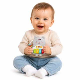 Zabawka Muzyczna Kotek Pianinko Edukacyjne Dla Malucha Melodie Dźwięki LEAN Toys