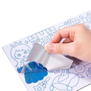 Zestaw Kreatywny Plastyczny Foil Art DIY Wyklejanie Błyszczącą Folią LEAN Toys
