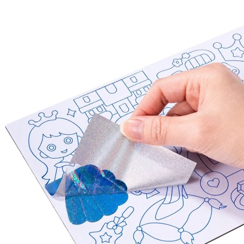 Zestaw Kreatywny Plastyczny Foil Art DIY Wyklejanie Błyszczącą Folią LEAN Toys
