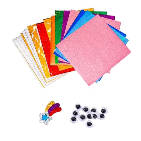 Zestaw Kreatywny Plastyczny Foil Art DIY Wyklejanie Błyszczącą Folią LEAN Toys