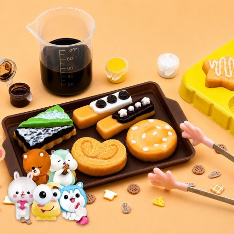 Zestaw Kreatywny Plastyczny Tworzenie Squishy Ozdobne Ciastka DIY LEAN Toys