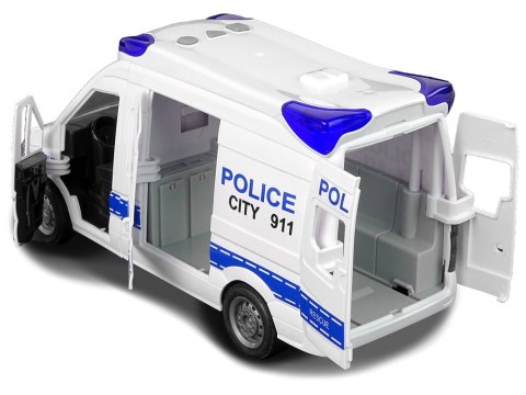 Interaktywna Policja Radiowóz Policyjny Światło Dźwięk Otwierane Drzwi LEAN Toys