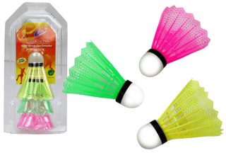 Zestaw Lotki Do Badmintona 3szt Klasyczne Kolorowe LEAN TOYS