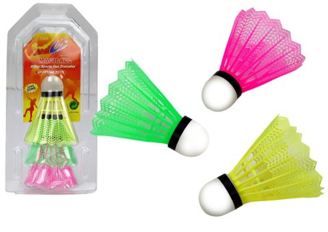 Zestaw Lotki Do Badmintona 3szt Klasyczne Kolorowe LEAN TOYS