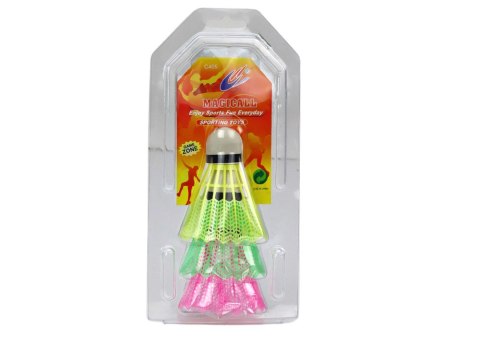 Zestaw Lotki Do Badmintona 3szt Klasyczne Kolorowe LEAN TOYS