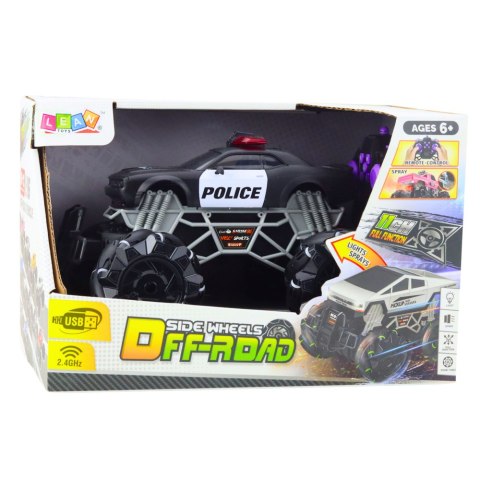 Samochód Terenowy Policyjny Zdalnie Sterowany RC Światła Efekt Dymny 1:16 LEAN Toys