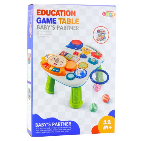 Stolik Interaktywny Edukacyjny Dla Malucha Światła Dźwięki Pastelowy 6w1 LEAN Toys