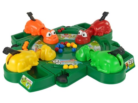 Gra Planszowa Zręcznościowa Głodne Żabki Kulki Dźwignia LEAN Toys